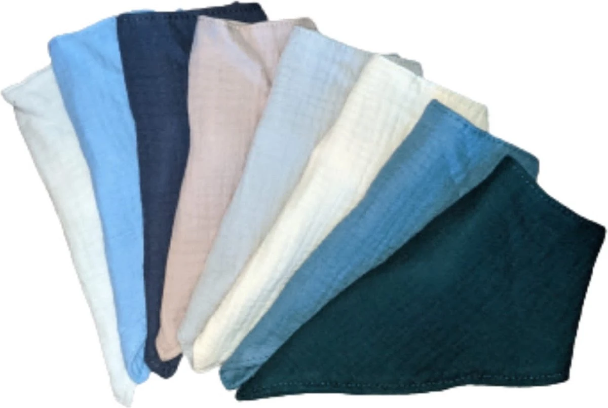 Set Van 8 Blauw/grijs Slabbetjes - 100% Organisch Katoen - Bandana Slab - Hydrofiel - Slabber - Kwijl Slabbetjes - Slabbertjes Baby - Kraamcadeau Jongen 9 Set Van 8 Blauw/grijs Slabbetjes - 100% Organisch Katoen - Bandana Slab - Hydrofiel - Slabber - Kwijl Slabbetjes - Slabbertjes Baby - Kraamcadeau Jongen - Afbeelding 7
