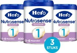 Hero Nutrasense SensiSoft Zuigelingenvoeding 1 - Flesvoeding Van 0 Tot 6 Maanden - 3 X 800 Gram - Met Melkvet - Palmolie Vrij 10 Hero Nutrasense SensiSoft Zuigelingenvoeding 1 - Flesvoeding Van 0 Tot 6 Maanden - 3 X 800 Gram - Met Melkvet - Palmolie Vrij -Zuigelingenvoeding 1200x825 3