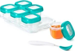 OXO Tot Babyvoeding Diepvriesbakjes - Babyvoeding Bewaarbakjes Met Deksel - 6x60 Ml- Teal 10 OXO Tot Babyvoeding Diepvriesbakjes - Babyvoeding Bewaarbakjes Met Deksel - 6x60 Ml- Teal -Zuigelingenvoeding 1200x827 4