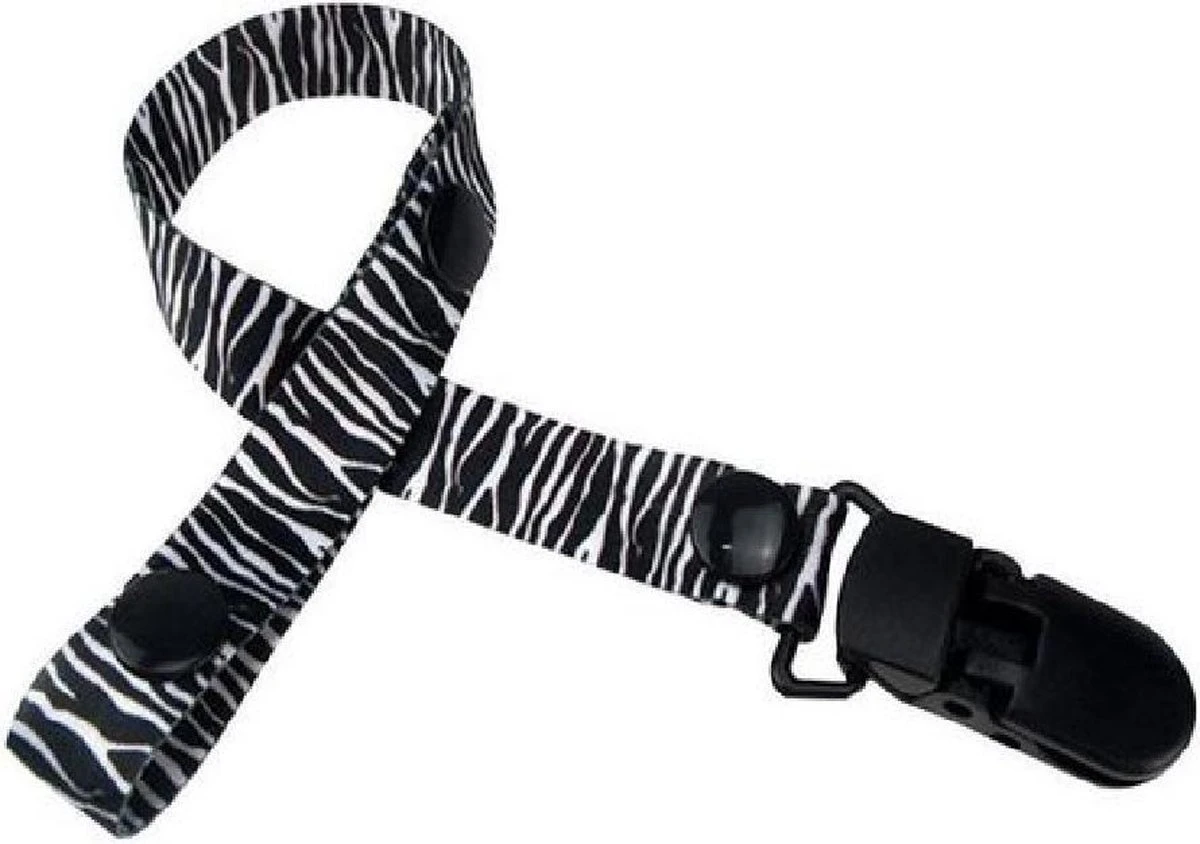 Speenketting Zwart Wit - Zebra Print 2 Speenketting Zwart Wit - Zebra Print
