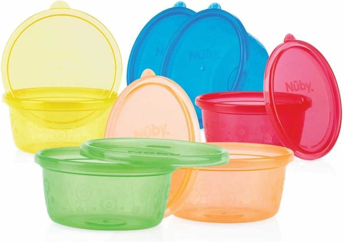 Nuby Voeding Bewaarbakjes 6 Stuks 300 Ml 3 Nuby Voeding Bewaarbakjes 6 Stuks 300 Ml