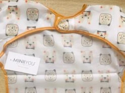 Merkloos MINIIYOU - Slabbetje Lange Mouwen Met Brede Opvangbak - Oranje Beer - 0-3 Jaar - Kliederschort - Verfschort -Zuigelingenvoeding 1200x900 49