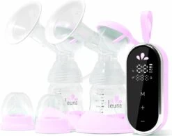 Leuna Comfort - Elektrische Borstkolf - Dubbele Borstkolf - Oplaadbare Accu - Gemakkelijk Schoonmaken - Stille Kolf - Kolfapparaat - Borstkolf - Borstkolven - Kolf - Licht Paars