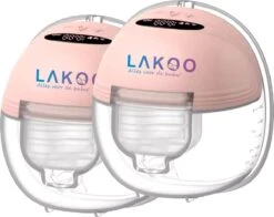 Lakoo - 2 X (stuks) Handsfree Borstkolf - Borstkolf Handsfree- Elektrische Borstkolf-2 Stuks- Oplaadbare Accu - Borstkolven- Kolfset - Borstvoeding Roze