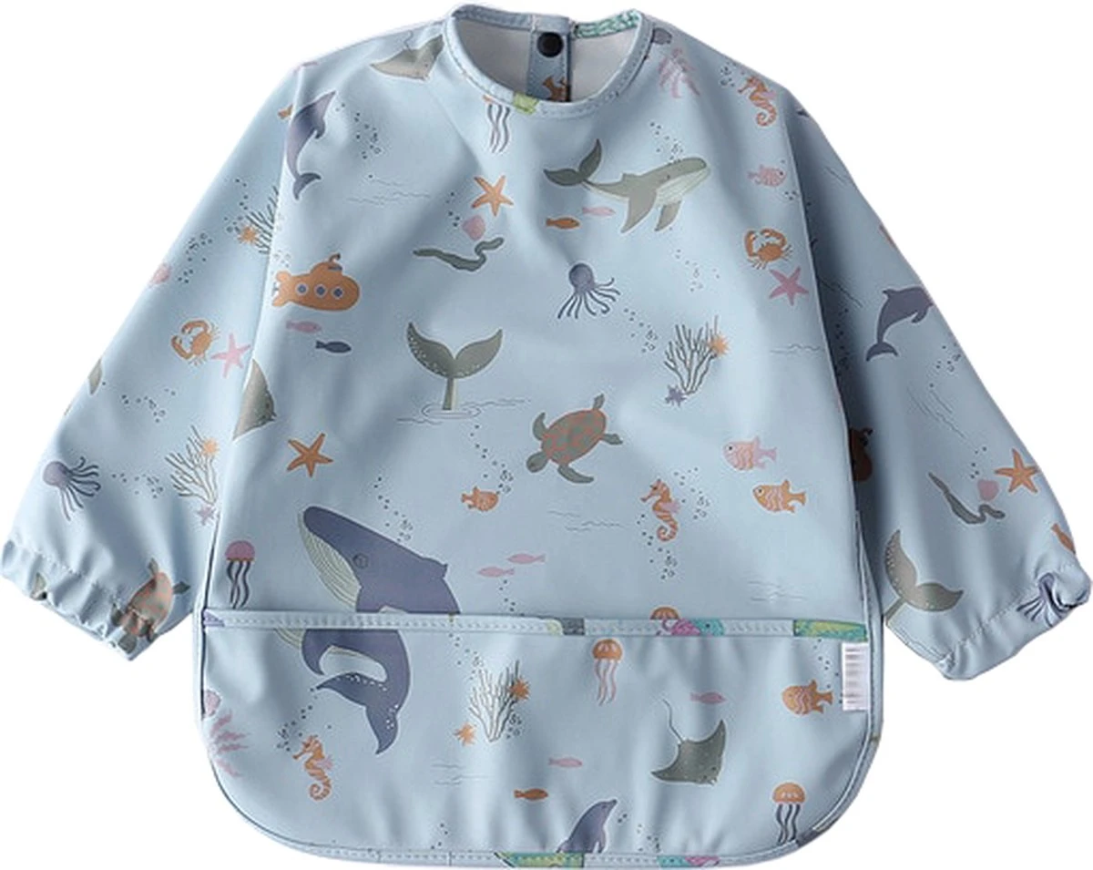 Mon Avenir - Longsleeve Slab - Waterproof - Schort Lange Mouwen - Blauw - Oceaan 2 Mon Avenir - Longsleeve Slab - Waterproof - Schort Lange Mouwen - Blauw - Oceaan