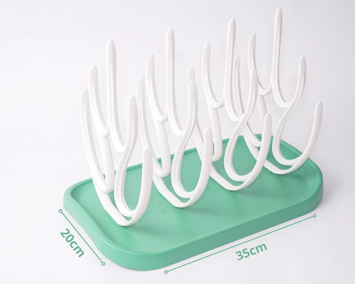 Flouer Flessen Droogrek - Flessenrek Baby - Droogrek Flessen Baby - Drying Rack - Afdruiprek Babyfles - Groen 6 Flouer Flessen Droogrek - Flessenrek Baby - Droogrek Flessen Baby - Drying Rack - Afdruiprek Babyfles - Groen - Afbeelding 4