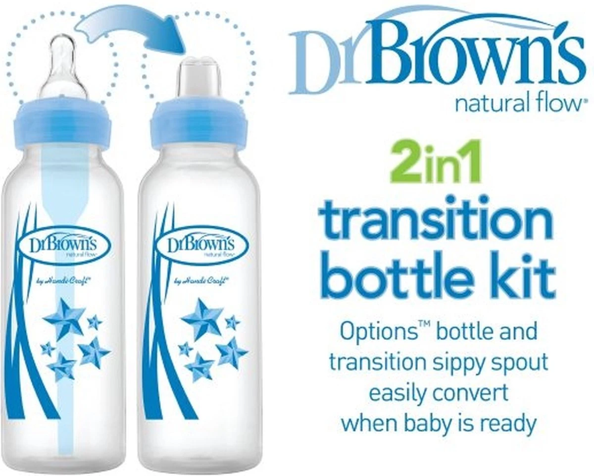 Dr. Brown's Sippy Spout Standaardfles - Transition Bottle - 2 Stuks 6 Dr. Brown's Sippy Spout Standaardfles - Transition Bottle - 2 Stuks - Afbeelding 4