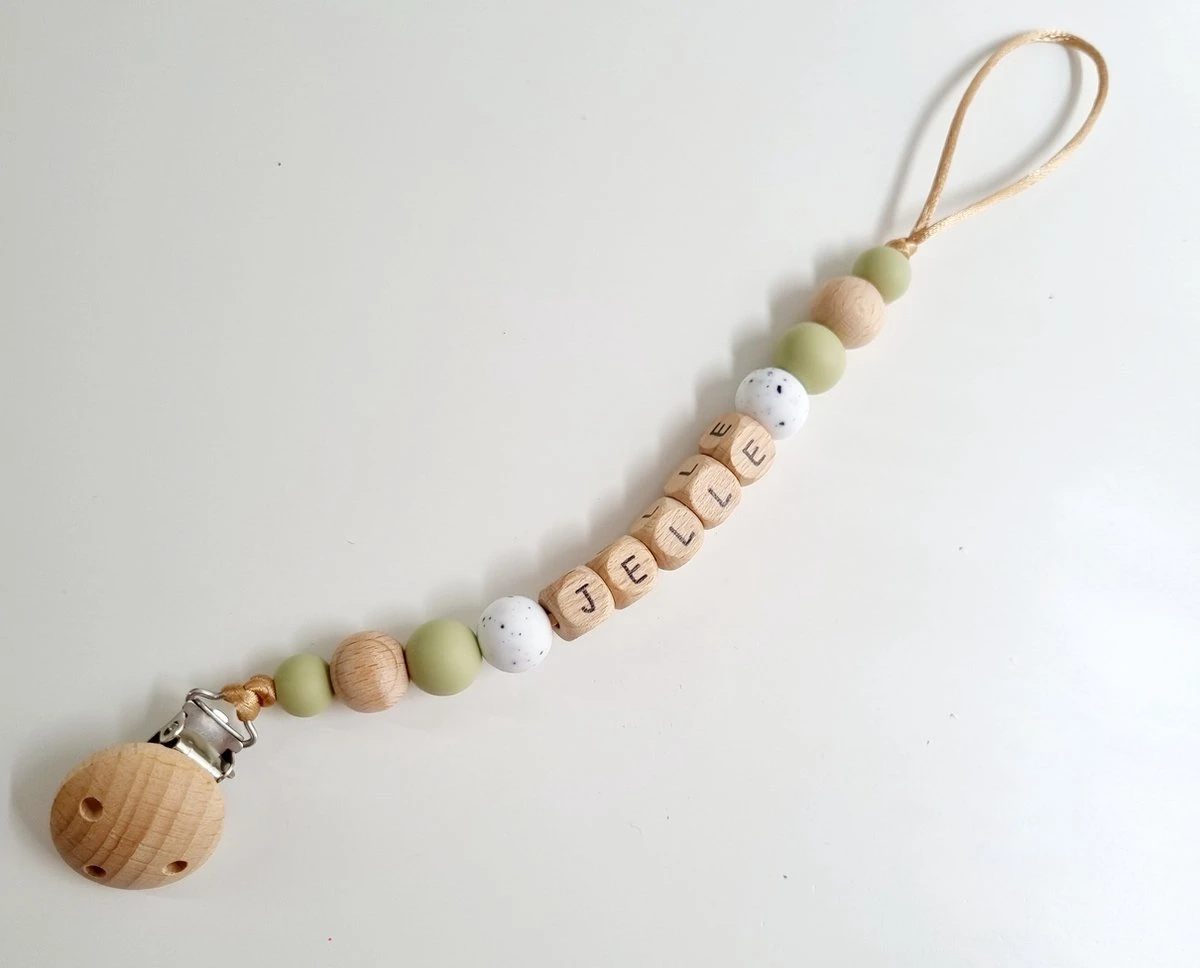 Speenkoord Met Naam Lalieloe - Speenhouder - Kraamcadeau - Speenketting - Jelle 6 Speenkoord Met Naam Lalieloe - Speenhouder - Kraamcadeau - Speenketting - Jelle - Afbeelding 4