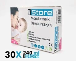 30 Stuks 240ml - Borstvoeding Zakjes - Moedermelk Zakjes - Moedermelk Bewaarzakjes -Zuigelingenvoeding 1200x970