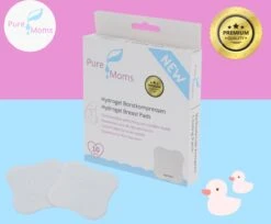 Pure Moms - Hydrogel Pads - Tepelbeschermers - NIEUW - 10 Stuks - Award Winnaar - Verkoeling Van Gevoelige Of Pijnlijke Tepels Helpt Bij Herstel - Direct Verkoelend Effect - Borstvoeding - Essentiële Hulp Als Nieuwe Moeder - Kraam Cadeau - Babyshower -Zuigelingenvoeding 1200x993