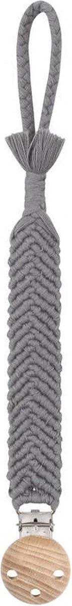 States&Klein Boho Speenkoord - Mist Grey - Duurzaam - Ibiza Stijl - Kraamcadeau - Babyshower - Baby - Grijs