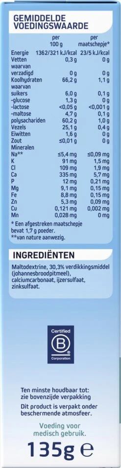 Nutrilon Nutriton – Bij Spugen Toe Te Voegen Aan Borst- En Flesvoeding – 135g -Zuigelingenvoeding 310x1200