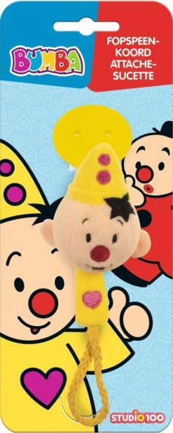 Bumba Speenkoord - Fopspeenkoord Met Pluche Bumba Hoofd - Geel