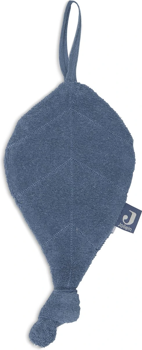 Jollein Speendoekje Badstof Leaf - Jeans Blue 7 Jollein Speendoekje Badstof Leaf - Jeans Blue - Afbeelding 5