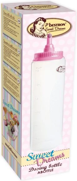 Bestron Doseerfles Voor 700 Ml, Met Schaalverdeling Voor Crêpes, Poffertjes, Pannenkoeken, Wafels, Muffins Of Donutbeslag, Kleur: Wit -Zuigelingenvoeding 510x1200 1