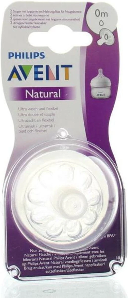 Philips Avent SCF040/27 Natural Speen - 0m - 2stuks 11 Philips Avent SCF040/27 Natural Speen - 0m - 2stuks - Afbeelding 9