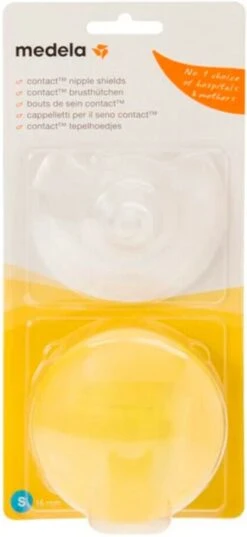 Medela Tepelhoedje Beschermen Je Tepels En Helpen Het Aanleggen Vergemakkelijken Als Dit Niet Goed Lukt Of Pijnlijk Is - Maat S - 16 Mm - 2 Stuks -Zuigelingenvoeding 552x1200 1