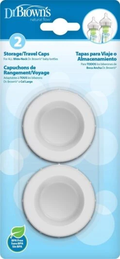 Dr. Brown's Afsluitdoppen Brede Halsfles - 2 Stuks