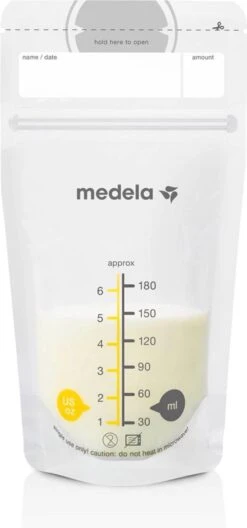 Medela Moedermelk Bewaarzakjes Moedermelkbewaarzakjes Medela Zakjes - Gemakkelijke Etiketteren - 180 Ml - 50 Stuks -Zuigelingenvoeding 561x1200 2