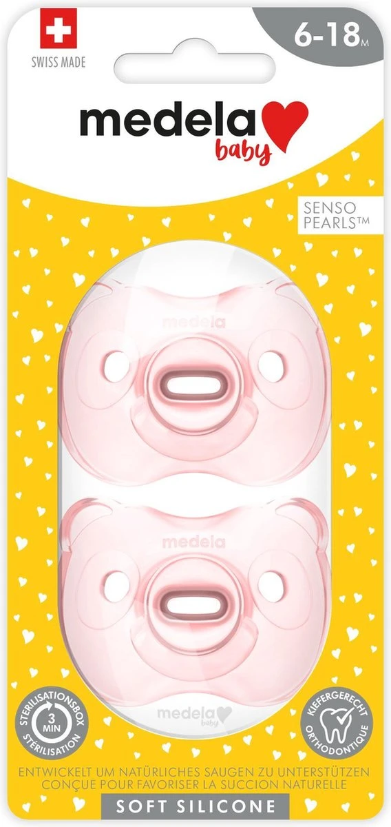 Medela Baby Fopspeen Soft Silicone Superzacht Lichtgewicht Eendelig - Soft Pink - 6-18 Maanden - 2 Stuks 12 Medela Baby Fopspeen Soft Silicone Superzacht Lichtgewicht Eendelig - Soft Pink - 6-18 Maanden - 2 Stuks - Afbeelding 10
