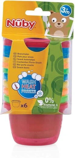 Nûby - Snackkommetjes - 6 Stuks - 120 Ml - 3m+ -Zuigelingenvoeding 570x1200 1