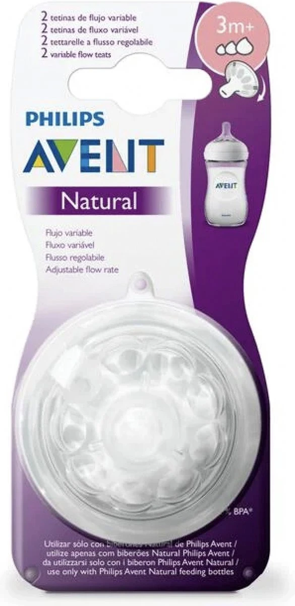 Philips Avent SCF045/27 Natural Speen - 3m+ - 2stuks 4 Philips Avent SCF045/27 Natural Speen - 3m+ - 2stuks - Afbeelding 2
