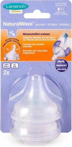 Lansinoh - Speen Trage Toevoer - Natural Wave - 2 Stuks -Zuigelingenvoeding 589x1200 1