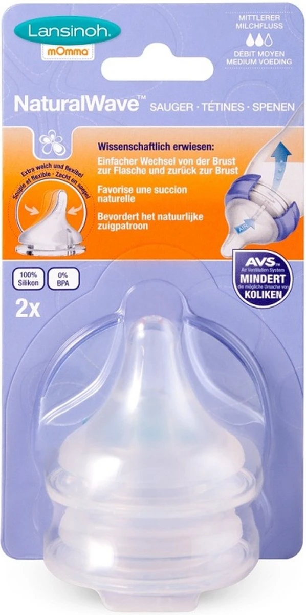 Lansinoh Natural Wave 2 Stuks Medium Speen 75950 5 Lansinoh Natural Wave 2 Stuks Medium Speen 75950 - Afbeelding 3