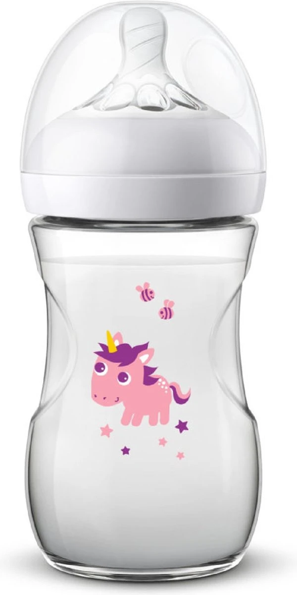 Philips Avent Natural Babyfles - SCF070/25 Babyfles (1m+) Voor Langzame Toevoer - 1x. 3 Philips Avent Natural Babyfles - SCF070/25 Babyfles (1m+) Voor Langzame Toevoer - 1x.