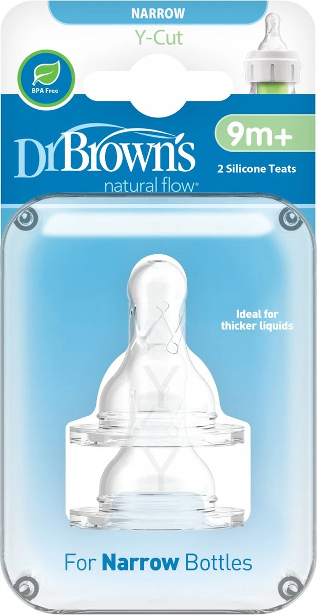 Dr. Brown's Options+ Anti-colic Y-speen - Voor Standaard Halsfles - 2 Stuks 6 Dr. Brown's Options+ Anti-colic Y-speen - Voor Standaard Halsfles - 2 Stuks - Afbeelding 4