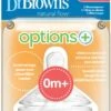 Dr. Brown's Options+ Anti-colic Fles Speen - Fase 1 - Voor Brede Halsfles - 2 Stuks -Zuigelingenvoeding 626x1200
