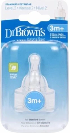 Dr. Brown's Fles Speen Standaard - Fase 2 - 2 Stuks 18 Dr. Brown's Fles Speen Standaard - Fase 2 - 2 Stuks -Zuigelingenvoeding 633x1200