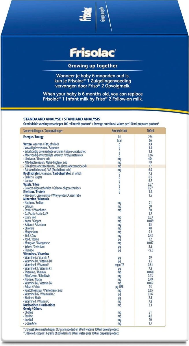 Frisolac 1 - Babyvoeding - 0 Tot 6 Maanden - 700g - Doos 5 Frisolac 1 - Babyvoeding - 0 Tot 6 Maanden - 700g - Doos - Afbeelding 3