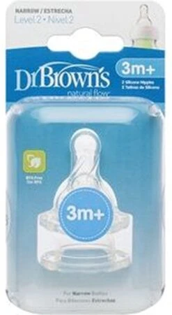Dr. Brown's Fles Speen Standaard - Fase 2 - 2 Stuks 14 Dr. Brown's Fles Speen Standaard - Fase 2 - 2 Stuks -Zuigelingenvoeding 657x1200