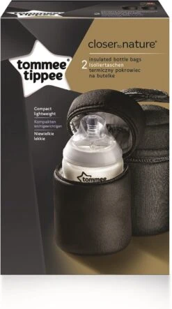 Tommee Tippee Closer To Nature - Geïsoleerde Tas Voor Zuigflessen - Set Van 2 - Zwart -Zuigelingenvoeding 669x1200