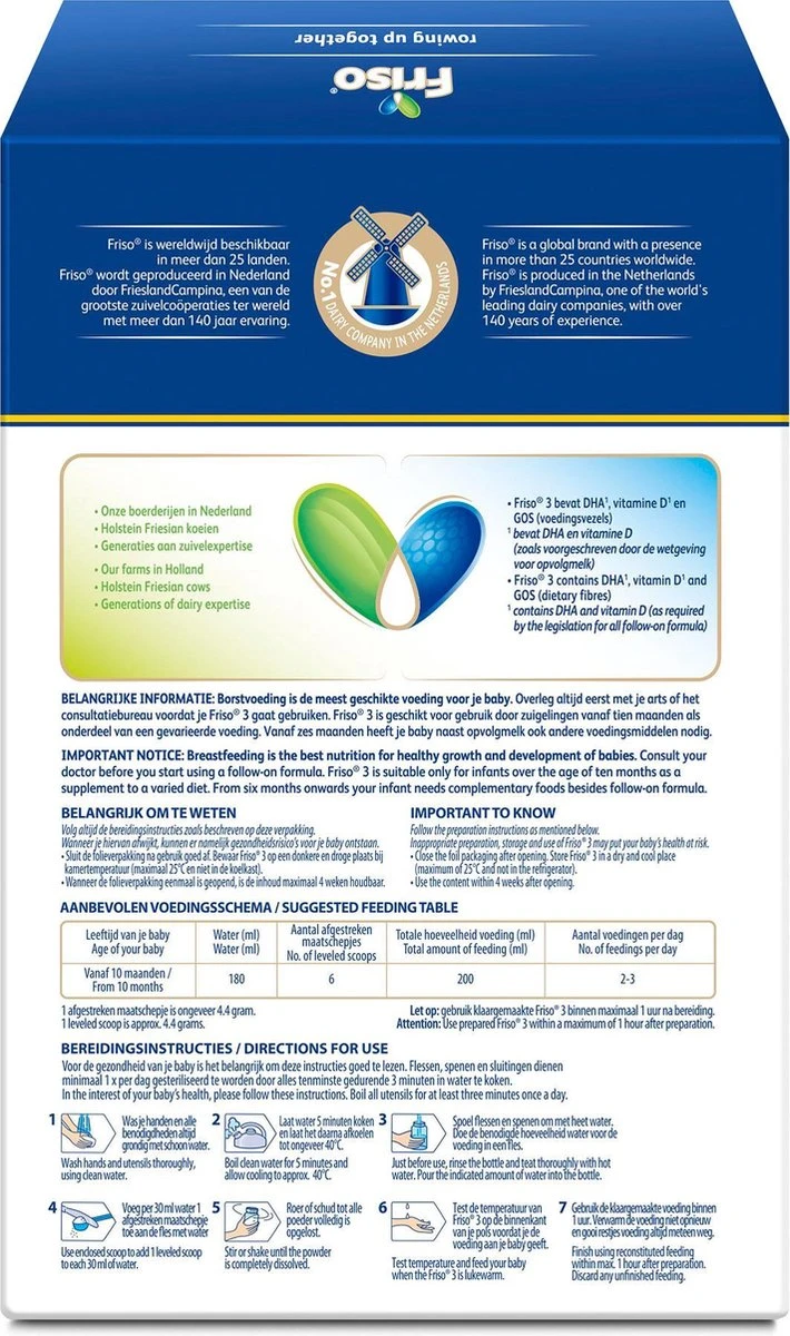 Friso 3 - Opvolgmelk - Vanaf 10 Maanden - 700g - Doos 6 Friso 3 - Opvolgmelk - Vanaf 10 Maanden - 700g - Doos - Afbeelding 4