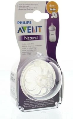 Philips Avent SCF044/27 Natural Speen - 6m+ - 2 Stuks -Zuigelingenvoeding 739x1200