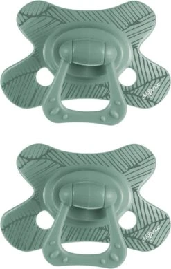 Difrax Fopspeen Natural 6+ Maanden Nature - Sage/Groen Veins - 2 Stuks