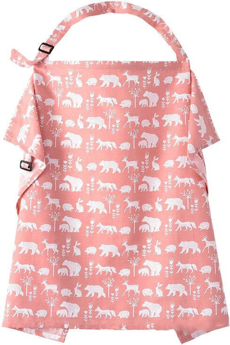 Merkloos Borstvoedingsdoek - Voedingsdoek - Afschermdoek - Roze Diertjes 3 Merkloos Borstvoedingsdoek - Voedingsdoek - Afschermdoek - Roze Diertjes