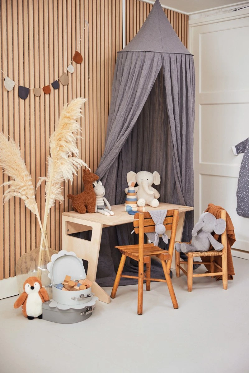 Jollein Speendoekje Bunny Ears - Storm Grey 5 Jollein Speendoekje Bunny Ears - Storm Grey - Afbeelding 3