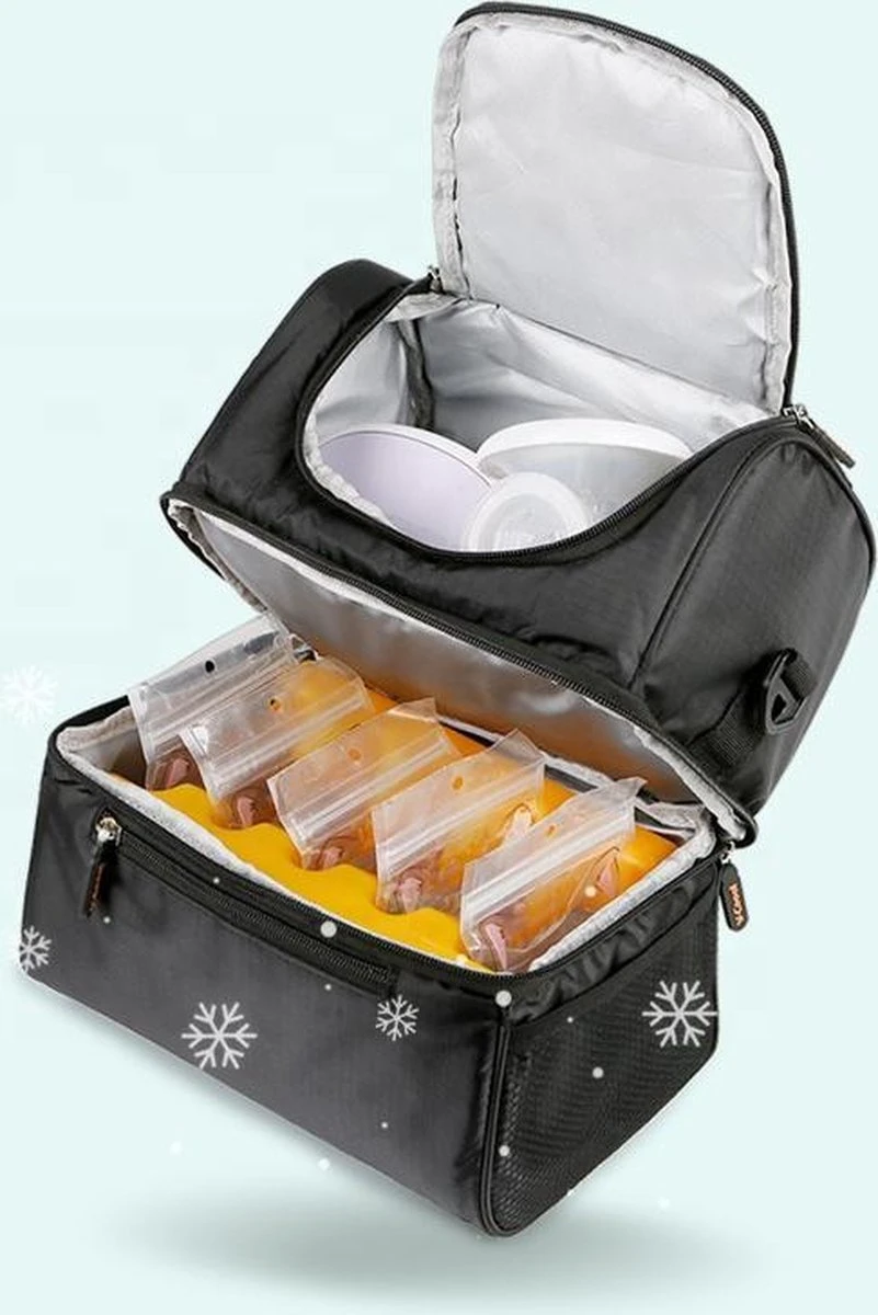 QEY - Koeltas Voor Moedermelk Bewaarzakjes - Zwart 5 QEY - Koeltas Voor Moedermelk Bewaarzakjes - Zwart - Afbeelding 3