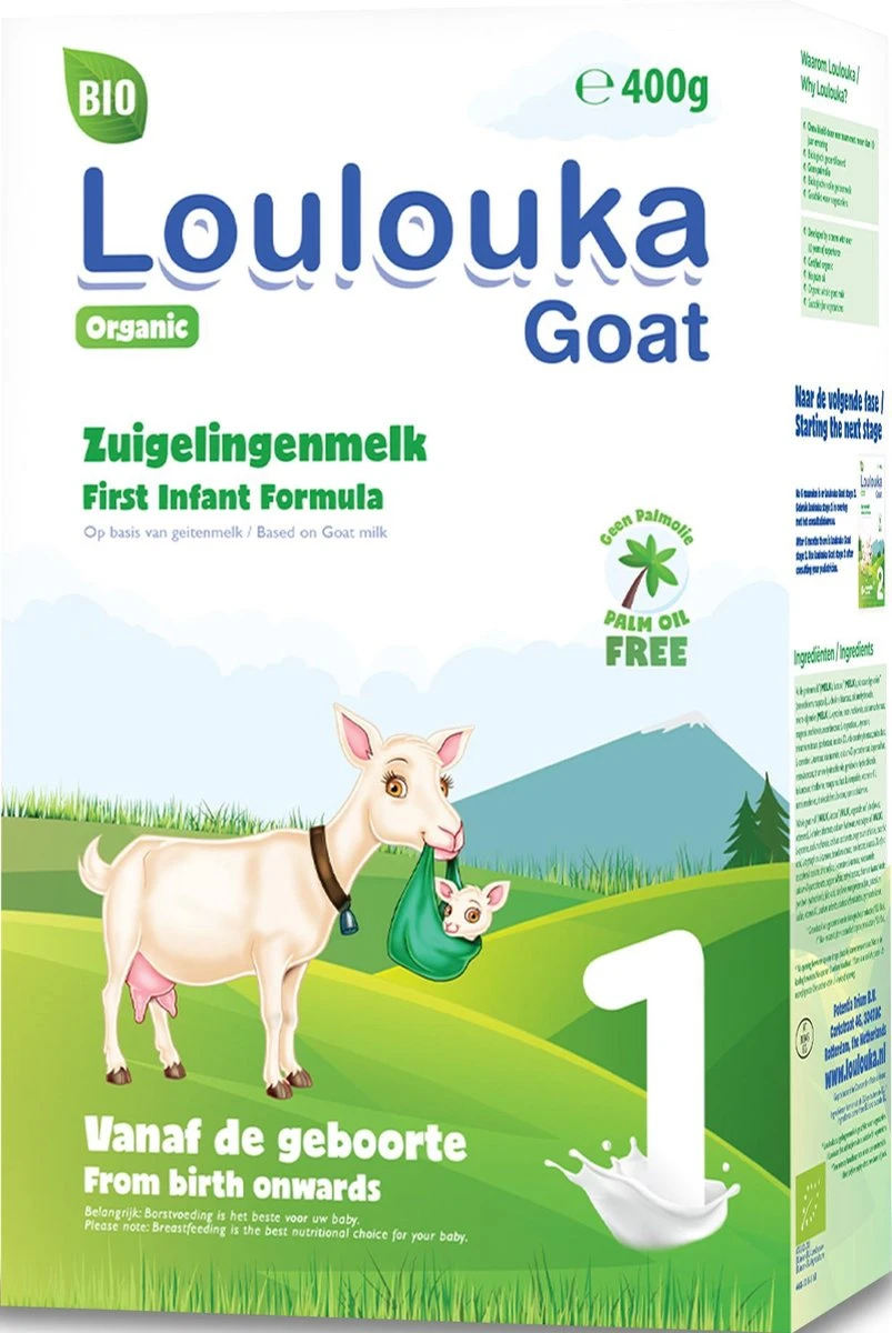 Loulouka 1 Geit – Biologische Zuigelingenmelk Op Basis Van Volle Geitenmelk – 400g 5 Loulouka 1 Geit – Biologische Zuigelingenmelk Op Basis Van Volle Geitenmelk – 400g - Afbeelding 3
