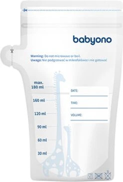 Babyono - Moedermelk Bewaarzakjes - Moedermelkbewaarzakjes - Gemakkelijke Etiketteren - 180 Ml - 30 Stuks - 1084 19 Babyono - Moedermelk Bewaarzakjes - Moedermelkbewaarzakjes - Gemakkelijke Etiketteren - 180 Ml - 30 Stuks - 1084 -Zuigelingenvoeding 813x1200 1