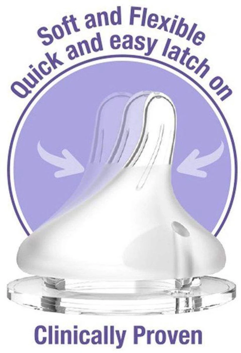 Lansinoh Natural Wave Teats X 2 - Slow Flow 4 Lansinoh Natural Wave Teats X 2 - Slow Flow - Afbeelding 2