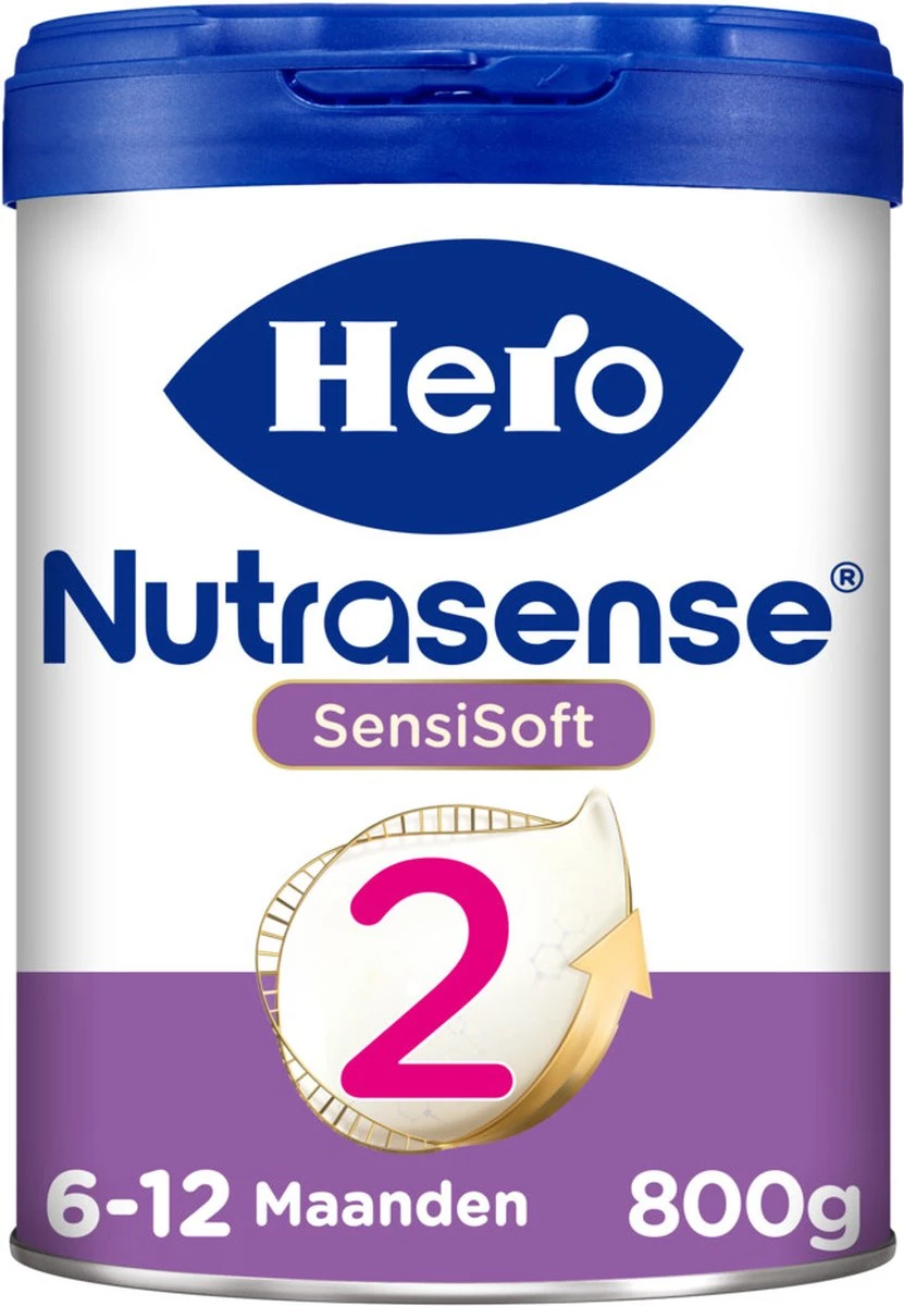 Hero Nutrasense SensiSoft 2 Opvolgmelk 6 Tot 12 Maanden - 3 X 800gram - Met Melkvet - Palmolie Vrij 4 Hero Nutrasense SensiSoft 2 Opvolgmelk 6 Tot 12 Maanden - 3 X 800gram - Met Melkvet - Palmolie Vrij - Afbeelding 2