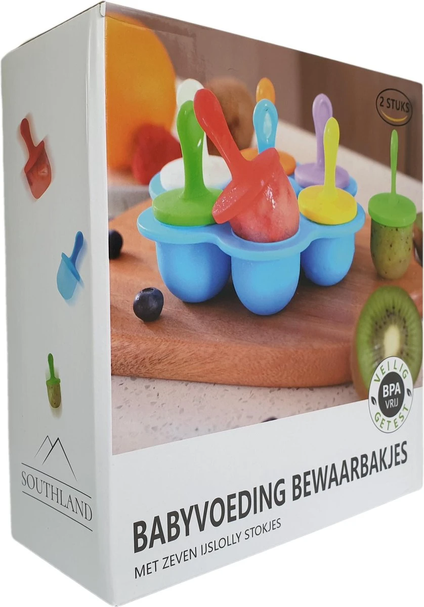 Southland Babyvoeding Bewaarbakjes - Babyvoedingsaccessoires - Siliconen Lepeltjes - BPA-vrij - Babyvoeding Diepvriesbakje 7 Southland Babyvoeding Bewaarbakjes - Babyvoedingsaccessoires - Siliconen Lepeltjes - BPA-vrij - Babyvoeding Diepvriesbakje - Afbeelding 5