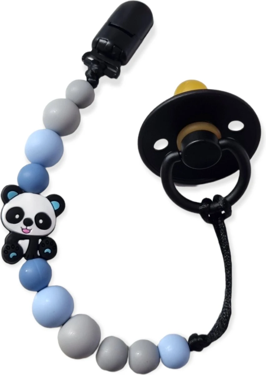 Speenkoord Lalieloe - Speenhouder - Kraam Cadeau - Speenkoord Jongen - Panda Blauw 3 Speenkoord Lalieloe - Speenhouder - Kraam Cadeau - Speenkoord Jongen - Panda Blauw
