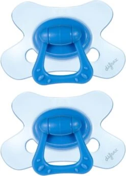 Difrax Fopspeen Natural 20+ Maanden Speen - Blauw|Sky - 2 Stuks