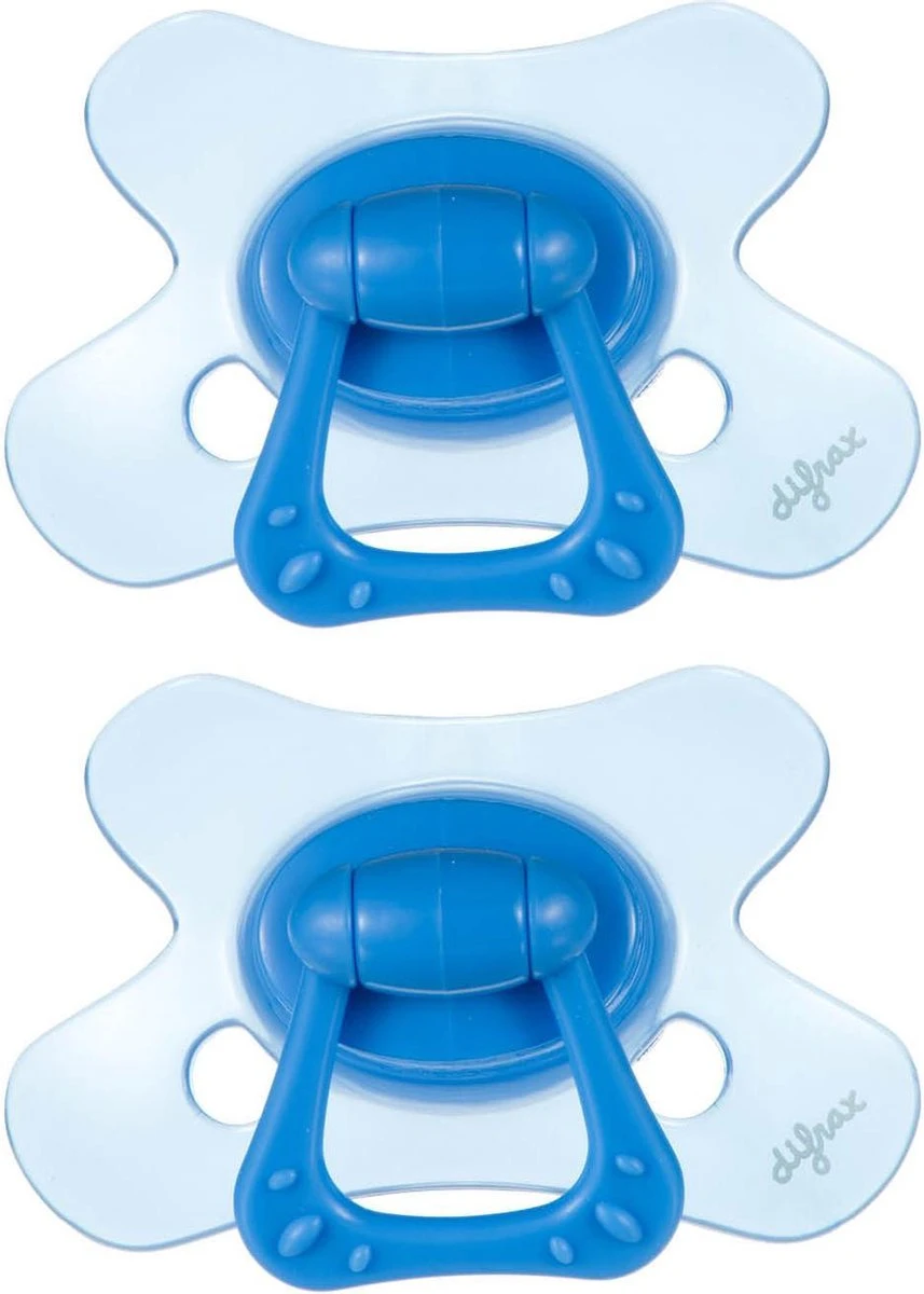 Difrax Fopspeen Natural 20+ Maanden Speen - Blauw|Sky - 2 Stuks 3 Difrax Fopspeen Natural 20+ Maanden Speen - Blauw|Sky - 2 Stuks