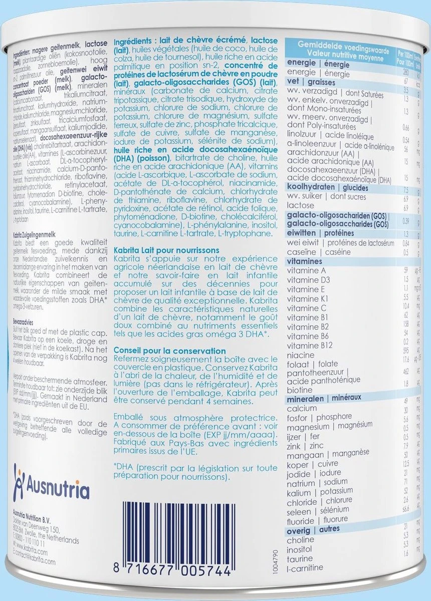 Kabrita 1 Zuigelingenmelk - Zuigelingenvoeding 0-6 Maanden - 800g 10 Kabrita 1 Zuigelingenmelk - Zuigelingenvoeding 0-6 Maanden - 800g - Afbeelding 8